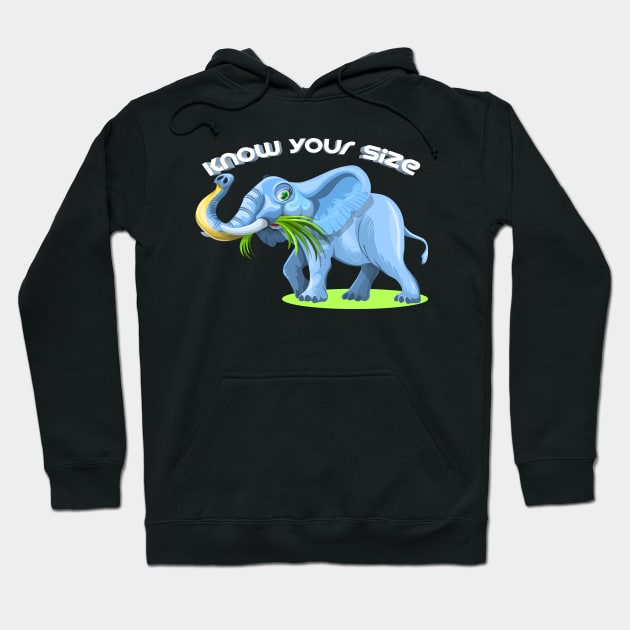 Know Your Size - Cool Colorful Elephant Hoodie by Animal Specials